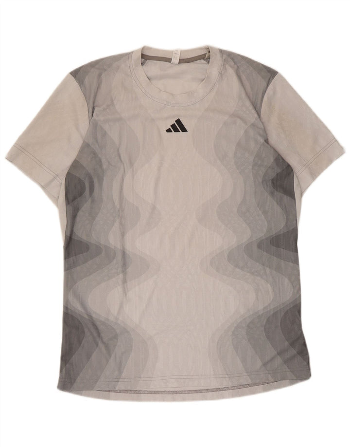 Adidas muška majica kratkih rukava velika siva boja na kravatu od poliestera