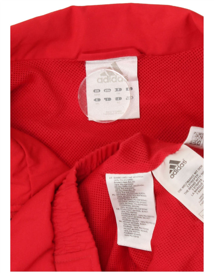 Adidas muška trenirka gornja jakna UK 42/44 velika crvena poliester u boji