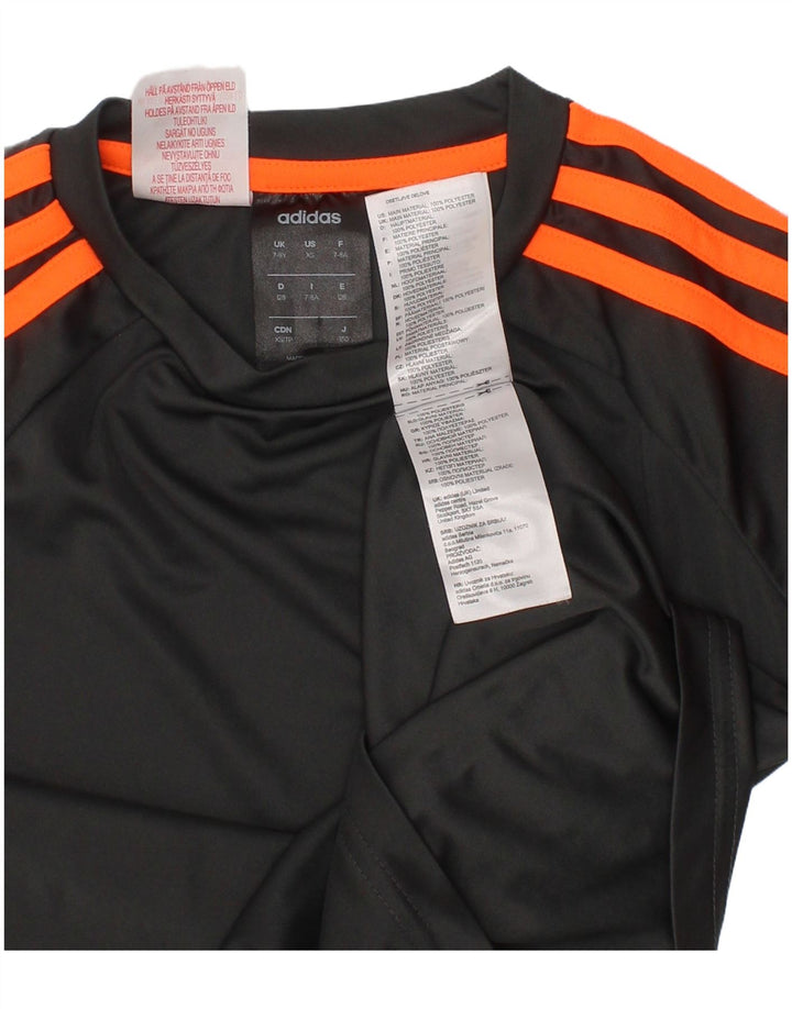 Adidas Climalite majica kratkih rukava za dječake 7-8 godina siva poliester