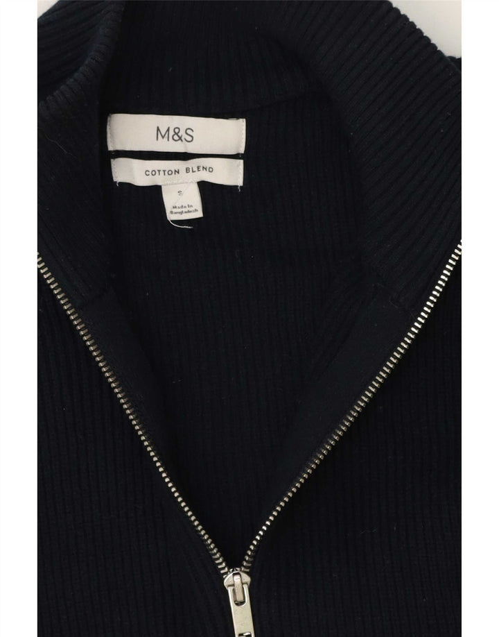 Marks & Spencer muški kardigan pulover mali tamnoplavi pamuk