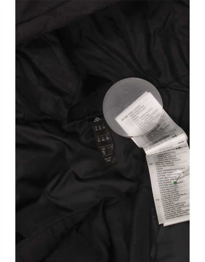 Adidas muška podstavljena jakna s kapuljačom UK 46 3XL crni poliester