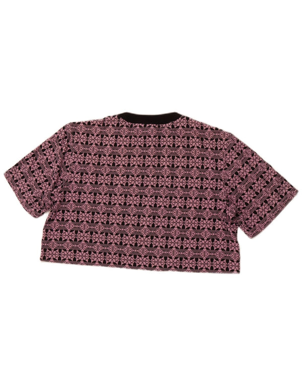 ADIDAS ženska prekomjerna majica kratkih rukava s grafičkim motivima UK 6 XS Ljubičasti pamuk