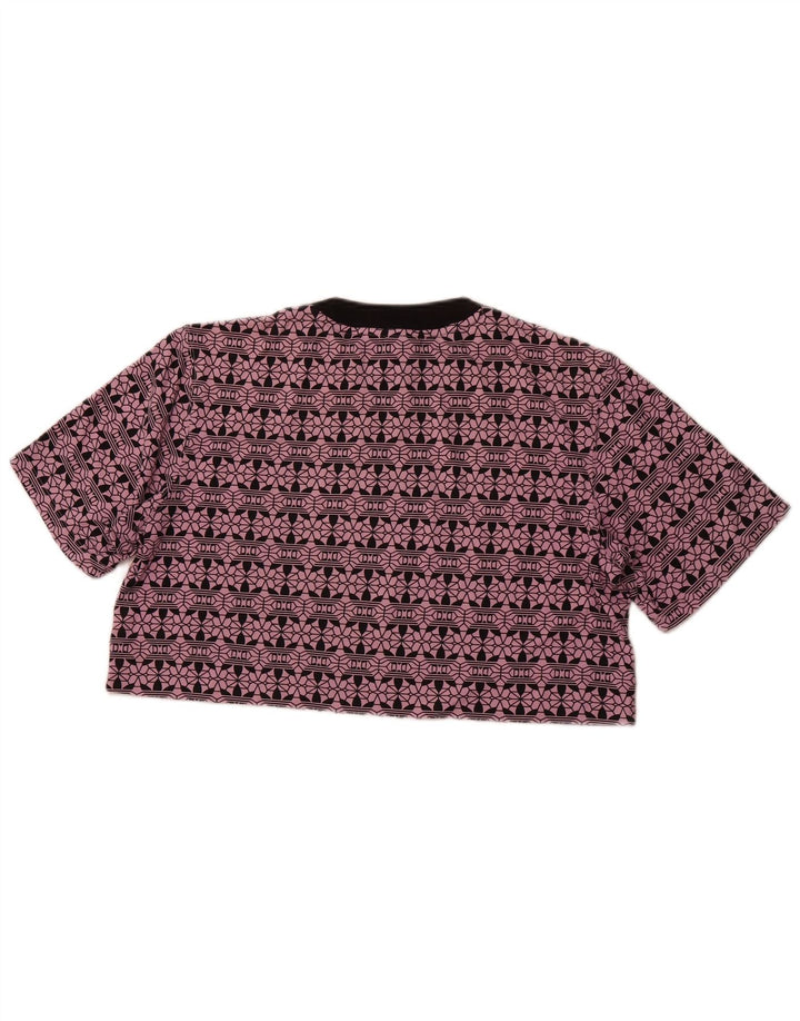 ADIDAS ženska prekomjerna majica kratkih rukava s grafičkim motivima UK 6 XS Ljubičasti pamuk