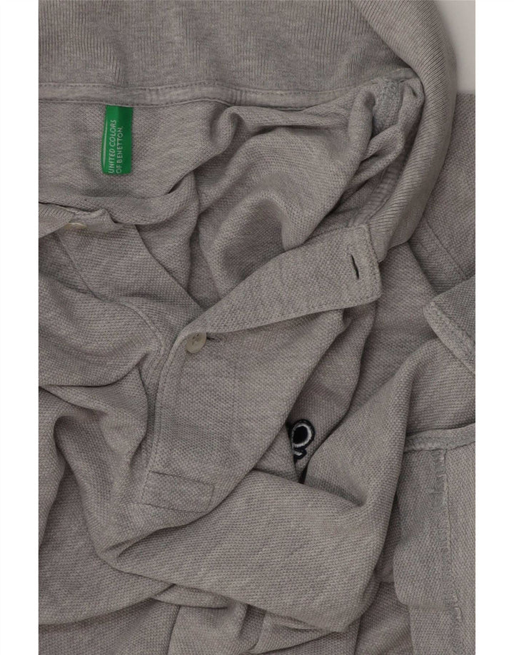 Benetton muška polo majica srednje siva s pjegama
