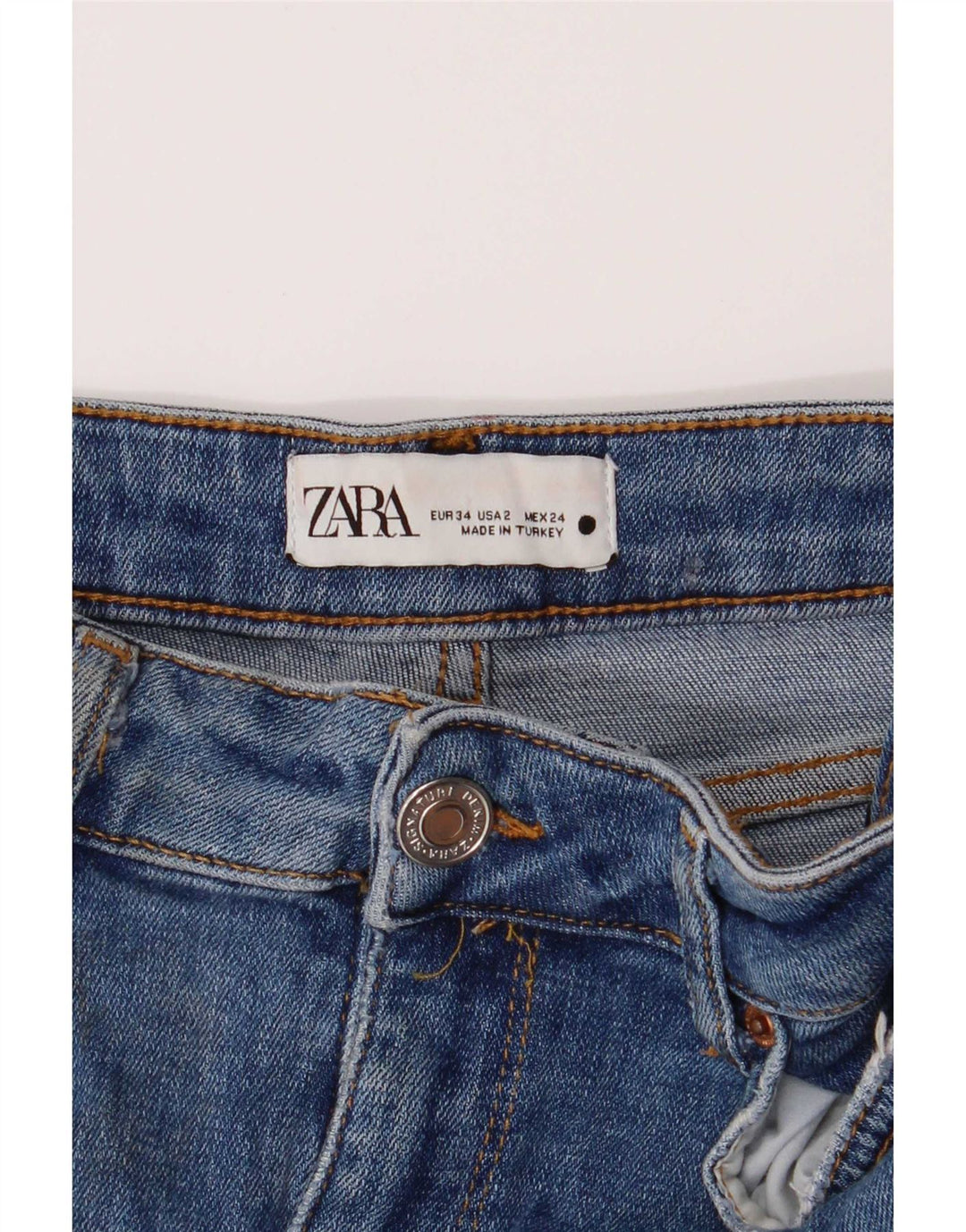 Zara ženske lepršave traperice EU 34 2XS W24 L30 Plave