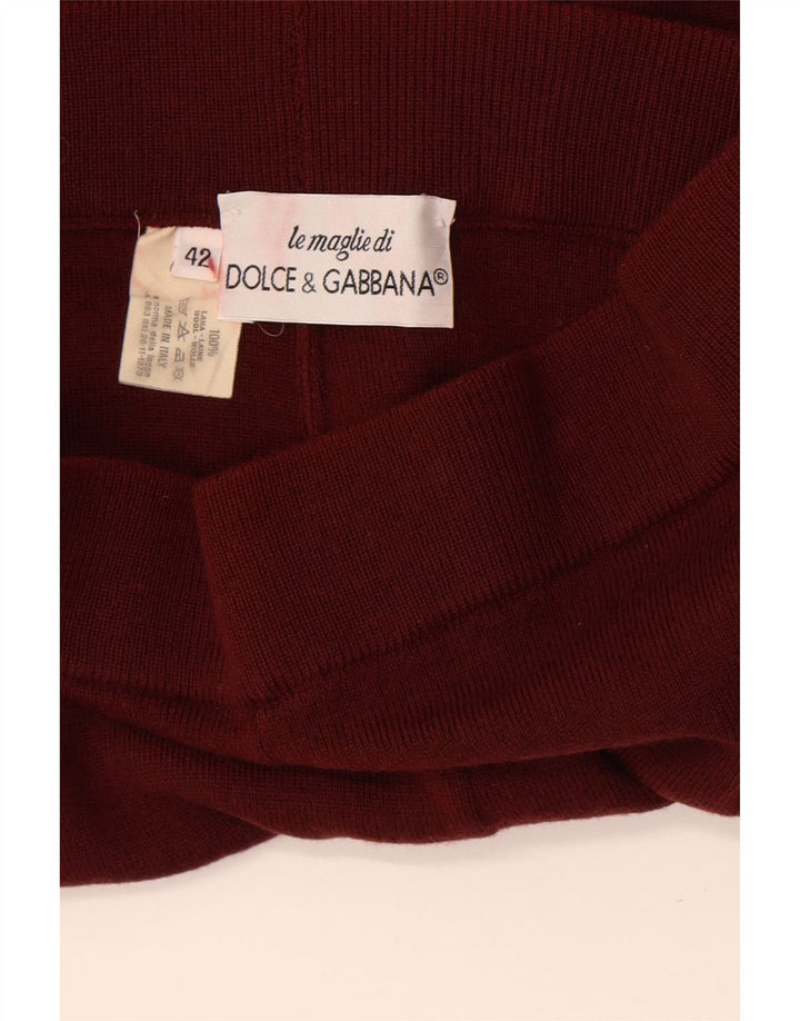 Ženske pletene tajice Dolce & Gabbana IT 42 srednje kestenjaste vune