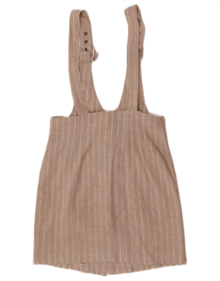 Vintage ženska jakna suknja srednje veličine W30 bež prugasta viskoza