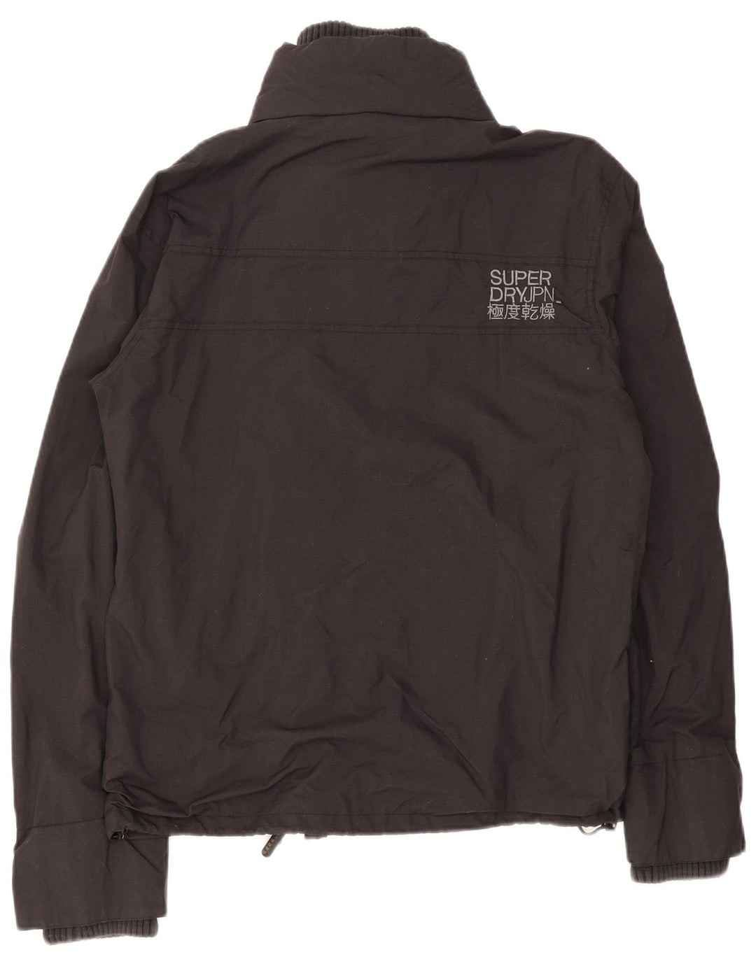 Superdry ženska kišna jakna UK 16 Veliki crni najlon