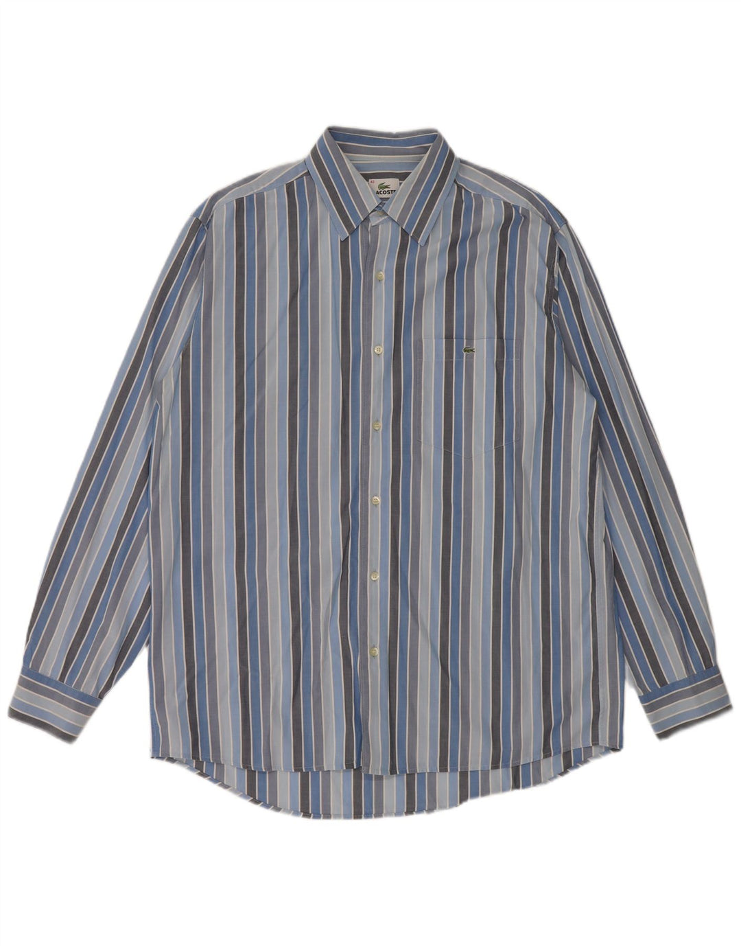 LACOSTE Muška košulja, veličina 42, pamuk s velikim plavim prugama