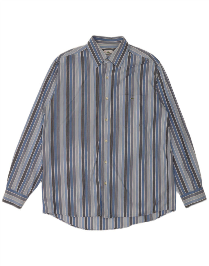 LACOSTE Muška košulja, veličina 42, pamuk s velikim plavim prugama