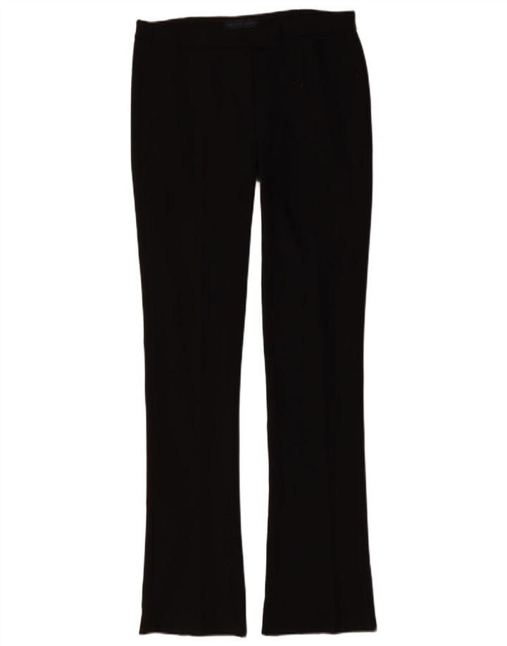 Ženske hlače Trussardi Bootcut odijelo IT 40 male W30 L34 crni poliester
