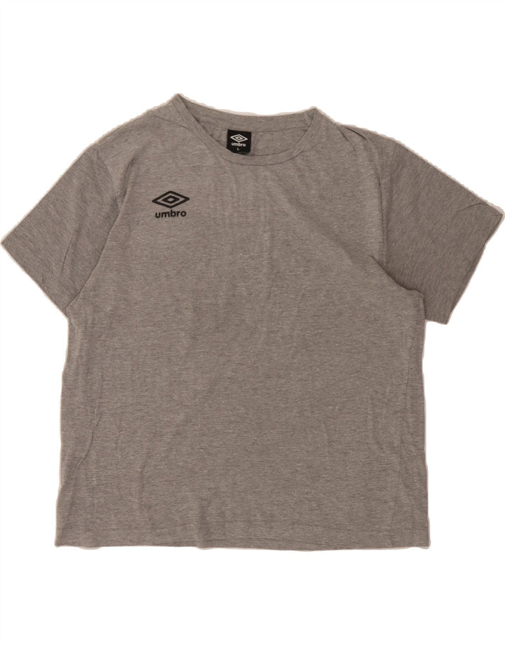 UMBRO Mens T-Shirt Top Large Grey Cotton Vintage Umbro and Second-Hand Umbro from Messina Hembry 