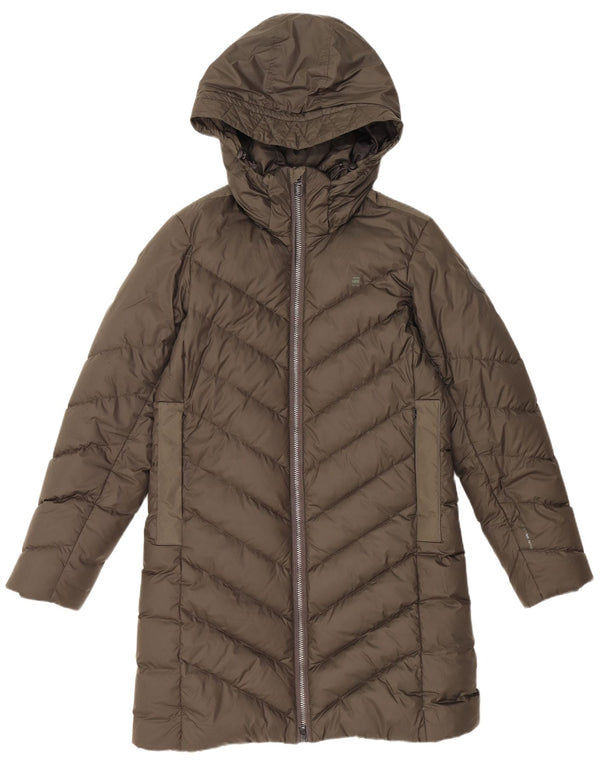 G-STAR ženski podstavljeni kaput s kapuljačom UK 14 Srednji kaki poliester