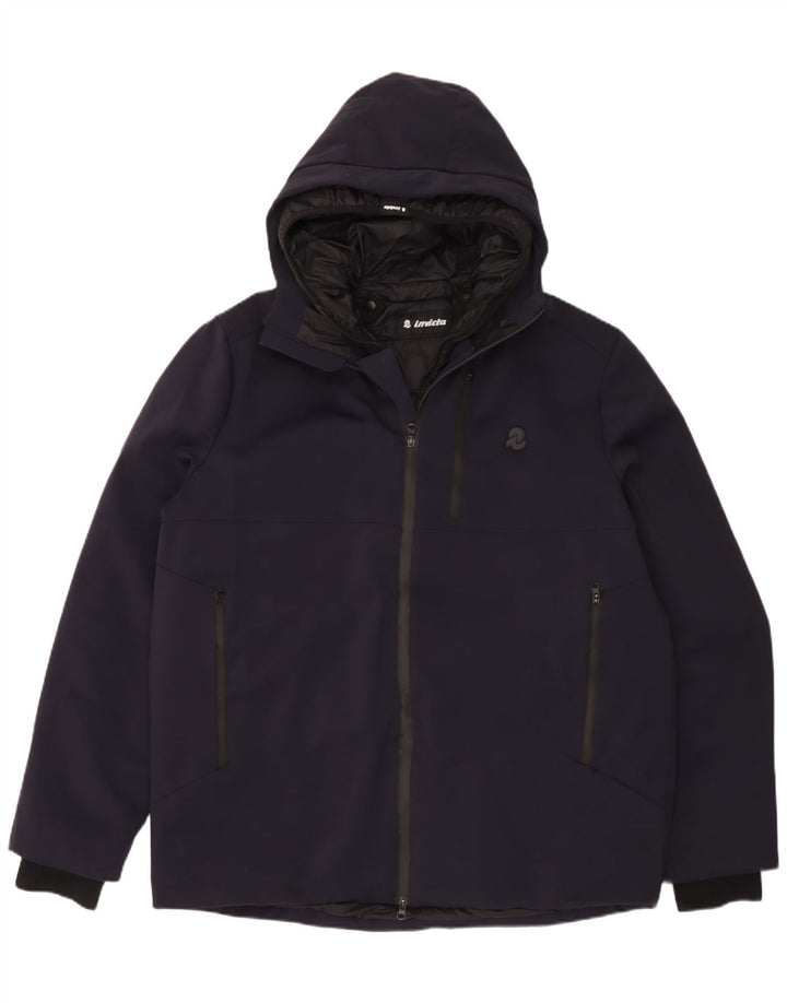 Invicta muška vjetrovka s kapuljačom UK 48 4XL tamnoplava poliamidna