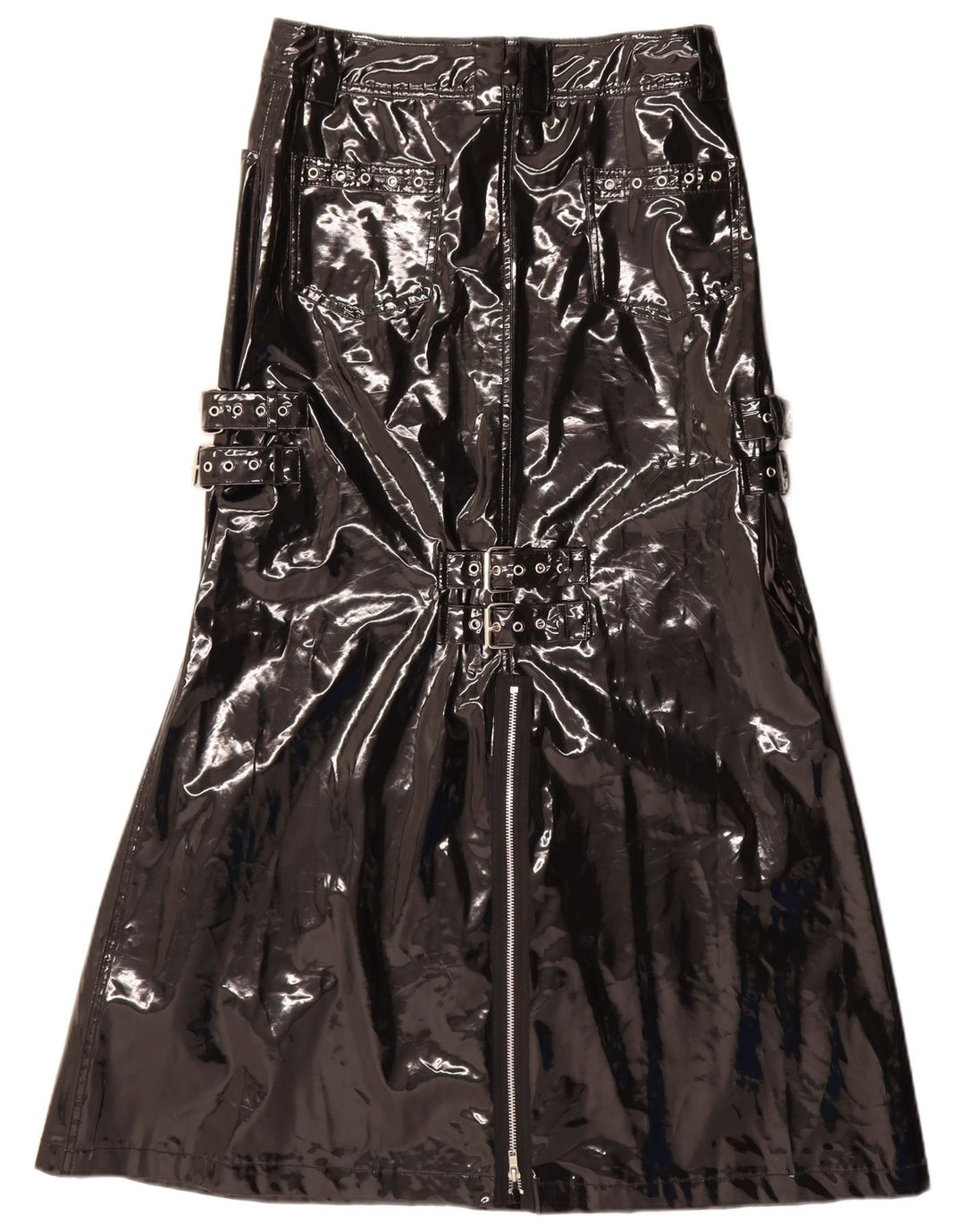 QUEEN OF DARKNESS Ženska maksi suknja A-kroja mala W28 crna gotička