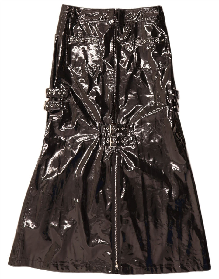 QUEEN OF DARKNESS Ženska maksi suknja A-kroja mala W28 crna gotička