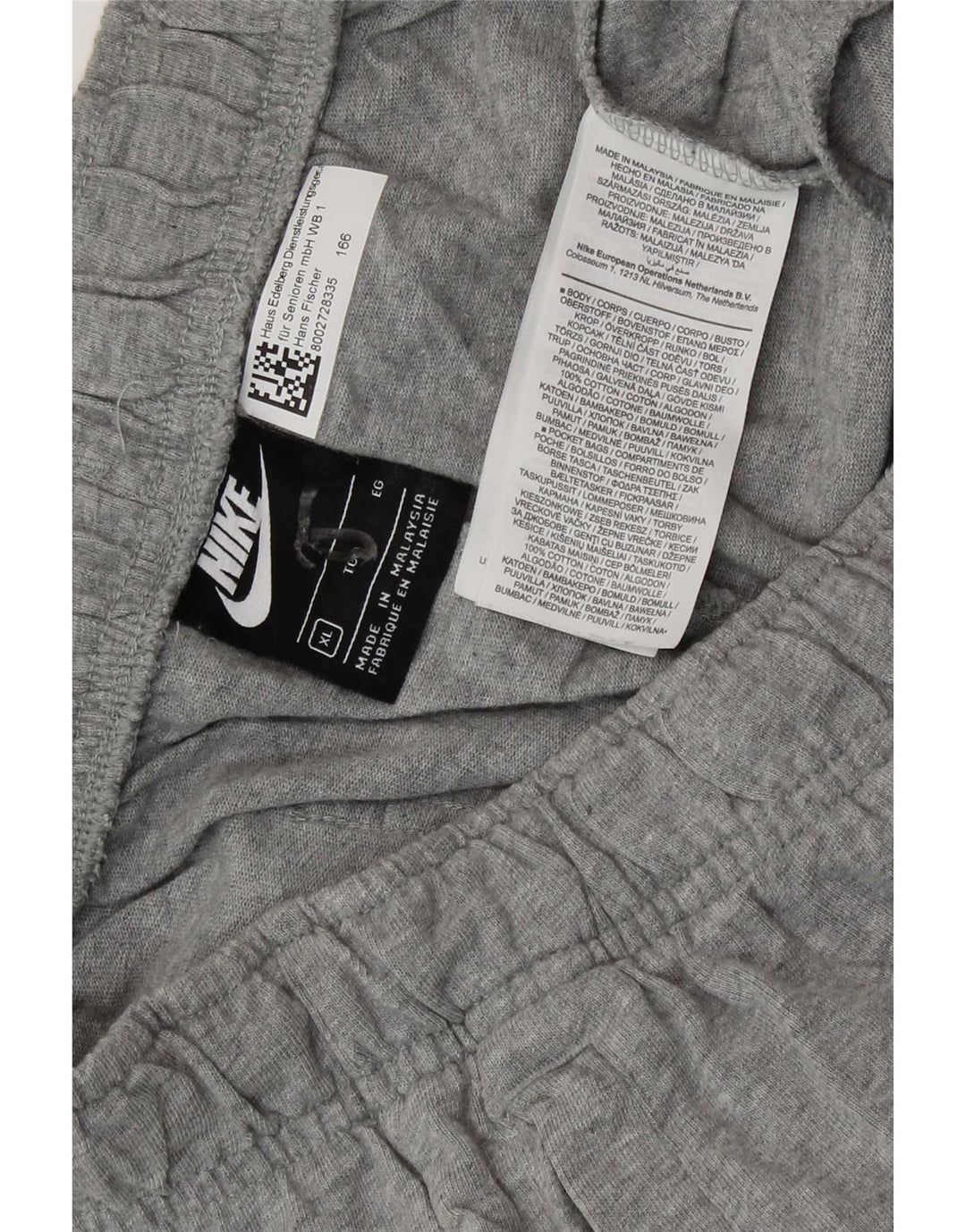 Nike muške sportske kratke hlače XL sivi pamuk