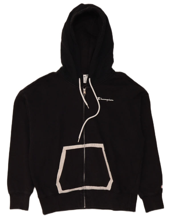 Champion ženski pulover s kapuljačom s patentnim zatvaračem UK 18 XL crni pamuk