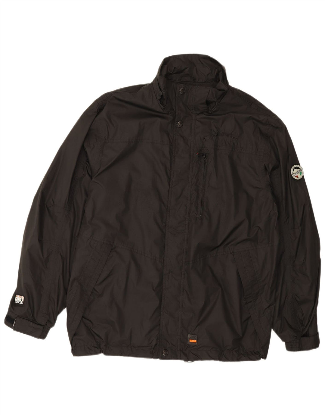 IGUANA Mens Windbreaker Jacket UK 40 Large Black Polyester