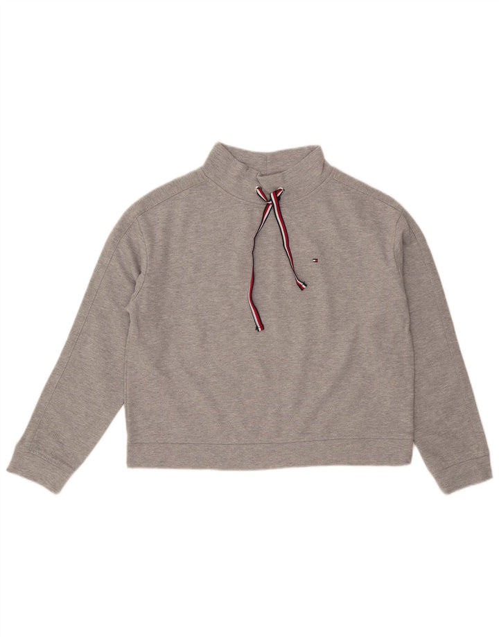 Tommy Hilfiger Ženska skraćena prekomjerna majica s kratkim rukavima UK 10 Small Gray
