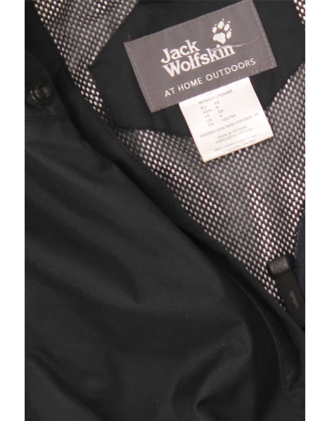 Jack Wolfskin Ženska kišna jakna UK 8 Small Black Colourblock