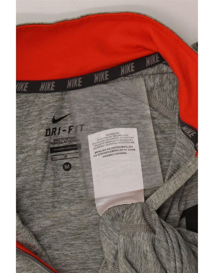 NIKE Ženski Dri Fit Pulover Trenirka Top UK 12 Medium Grey Flected