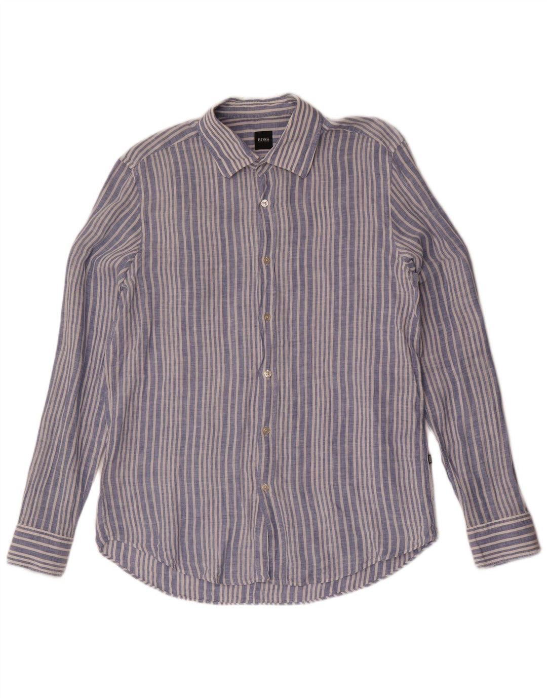 Hugo Boss Muška košulja Large Blue Pinstripe Lan