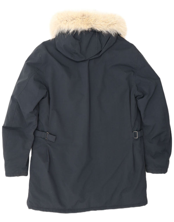Belstaff muška parka jakna s kapuljačom UK 40 velika tamnoplava najlonska