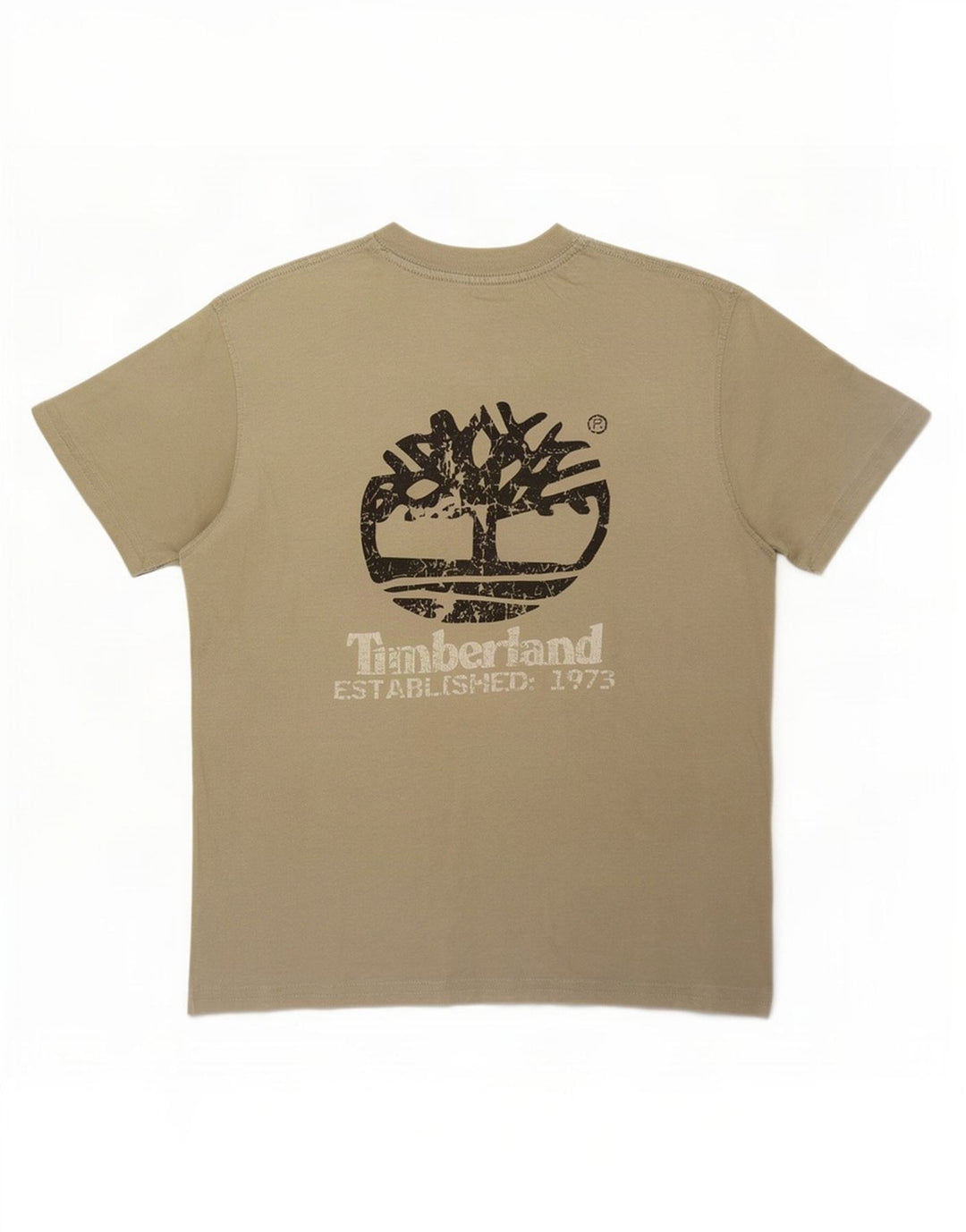 Timberland muška majica s grafičkim motivima, mali kaki pamuk