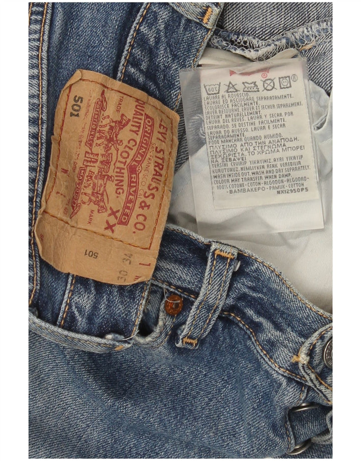 Levi's ženske ravne traperice 501 W30 L30 plavi pamuk