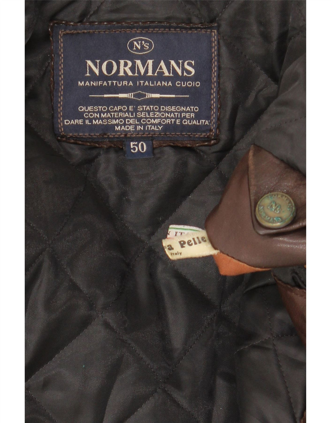 Vintage muška kožna jakna IT 50 Large Brown Leather