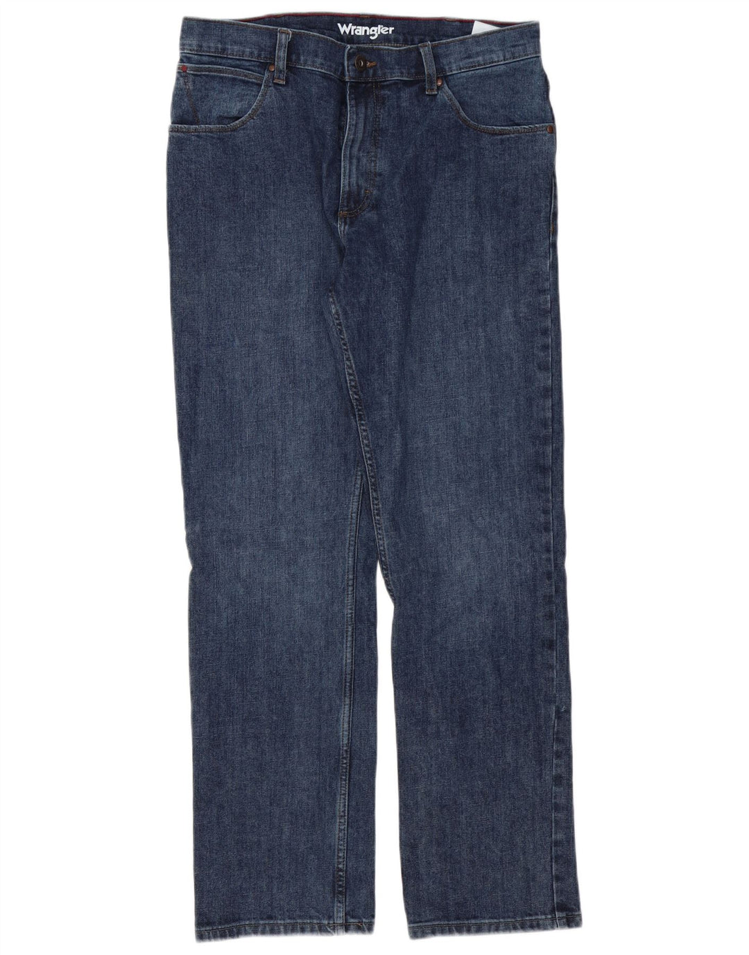 Wrangler muške ravne traperice W34 L32 plavi pamuk