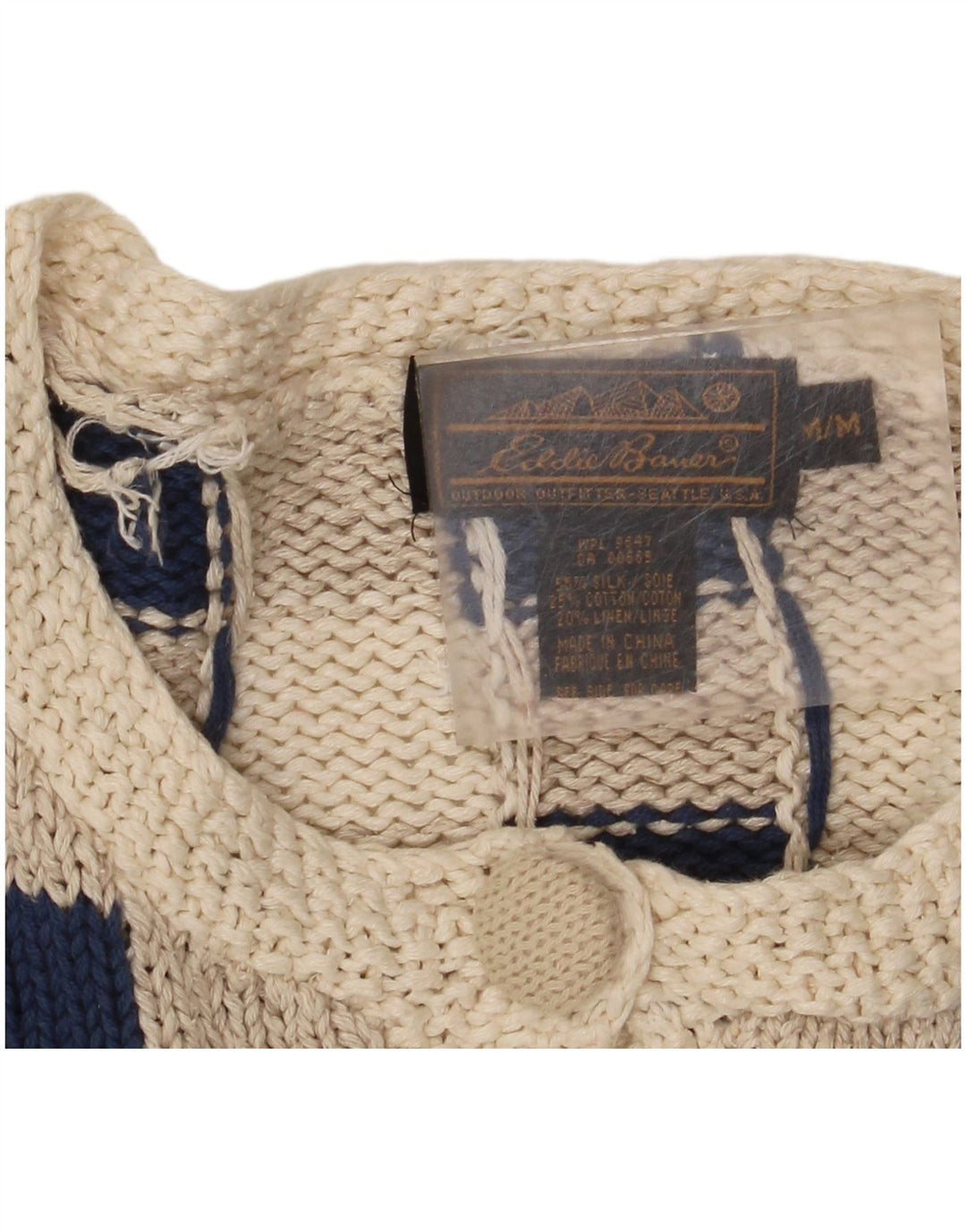 Eddie Bauer ženski kratki kardigan pulover UK 14 srednje sivi karirani svileni