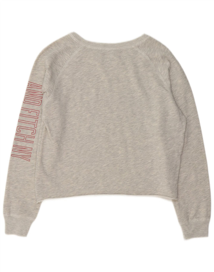 Abercrombie & Fitch Ženski džemper s grafičkim motivima UK 10 Small Gray