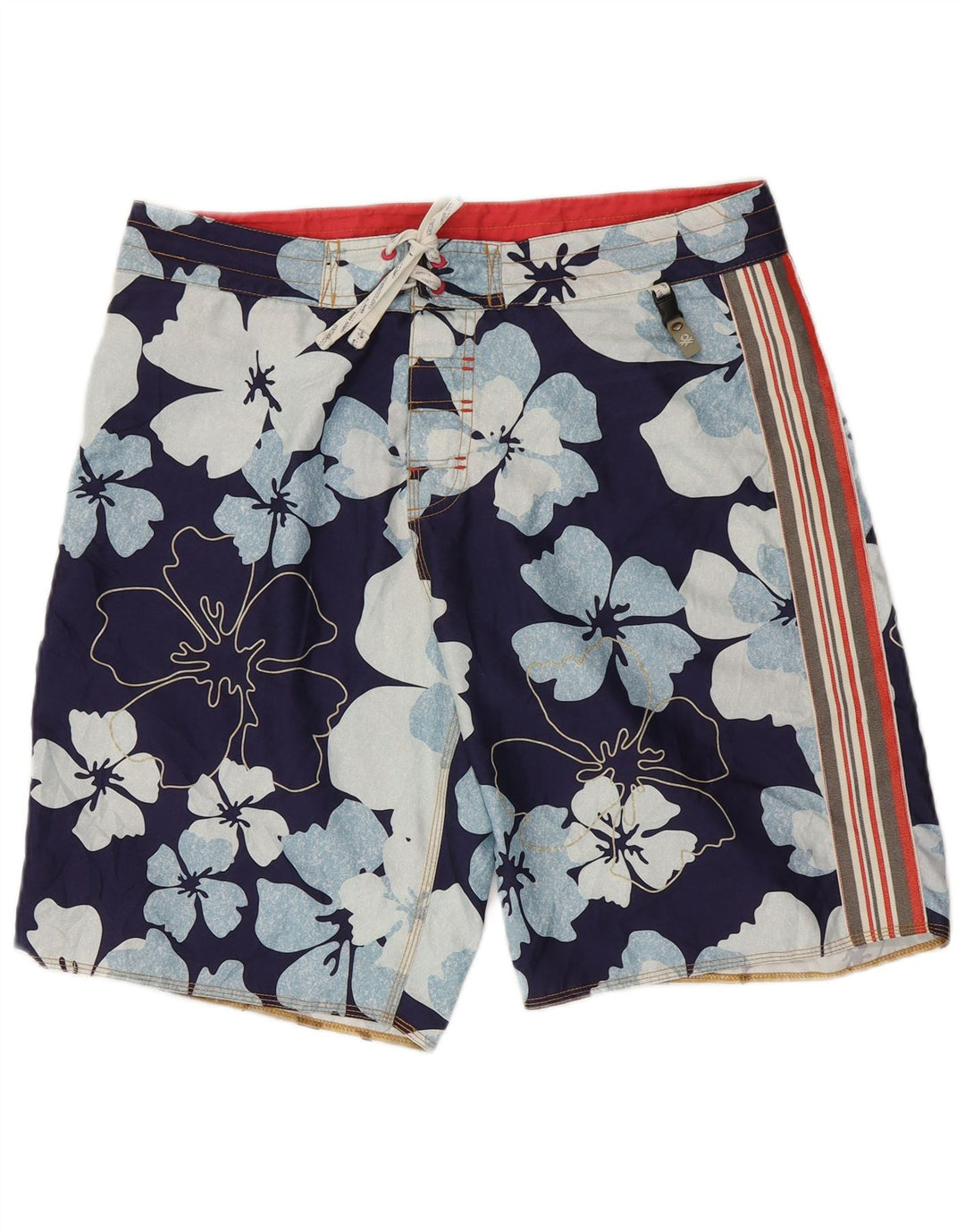 Benetton muške kratke hlače za kupanje, veliki tamnoplavi cvjetni poliester