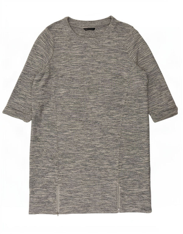 Marks & Spencer ženska haljina na pomak 3/4 rukava UK 20 2XL siva flekasta