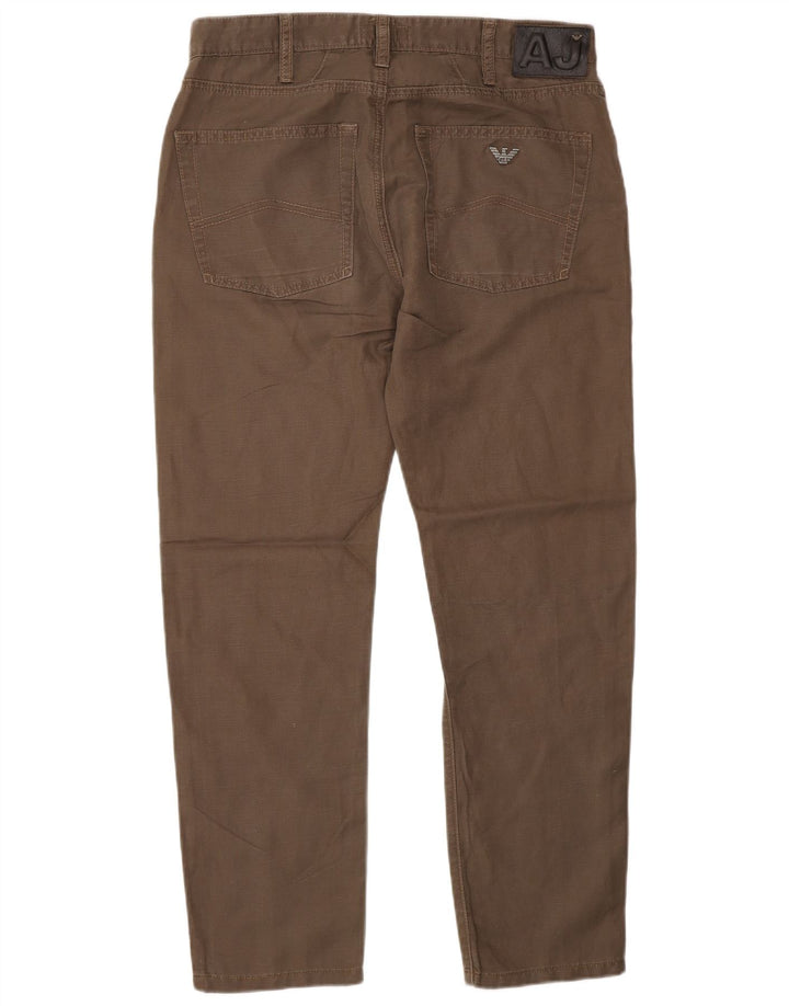 ARMANI Womens Slim Casual Trousers W31 L28 Brown