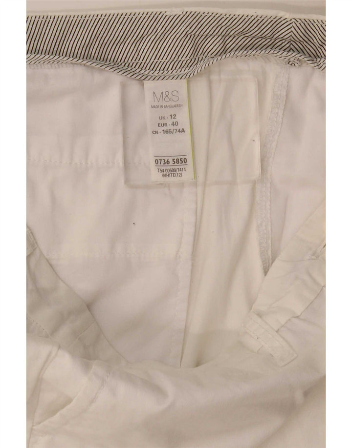 Marks & Spencer ženske chino kratke hlače UK 12 srednje W34 bijeli pamuk