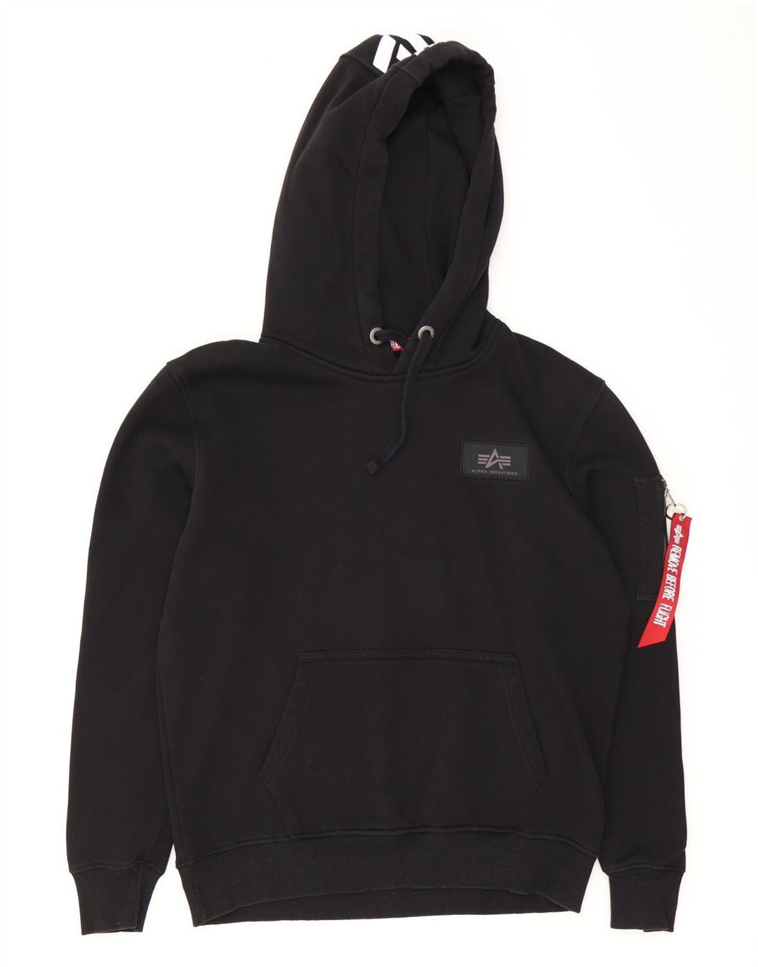 Alpha Industries muška majica s kapuljačom srednje veličine, crni pamuk