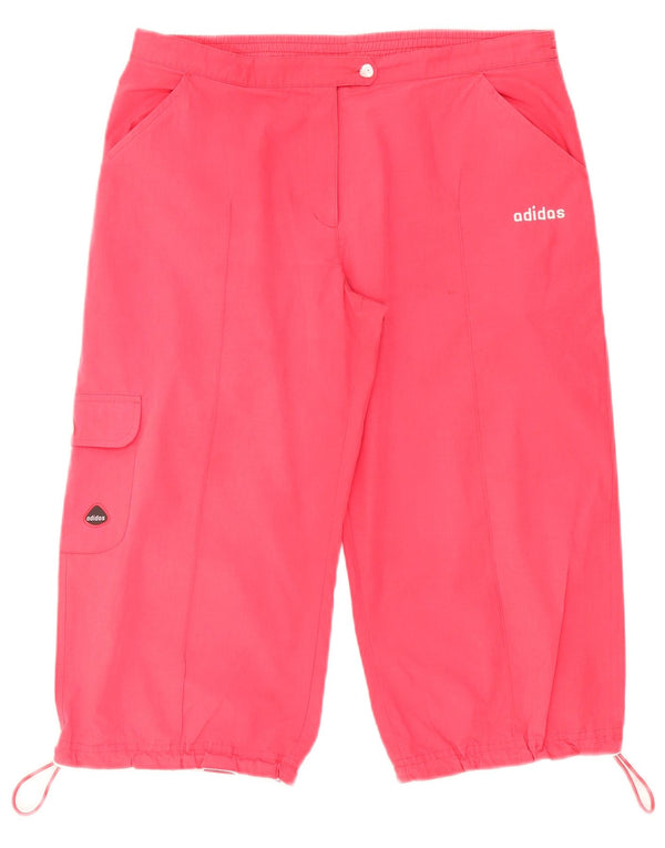 Adidas ženske bermuda kargo kratke hlače UK 14 velike W32 ružičasti poliester