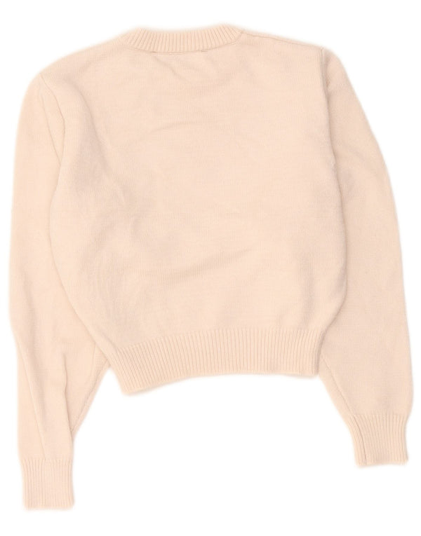 Zara ženski pulover s okruglim izrezom UK 10 Small bež viskoza