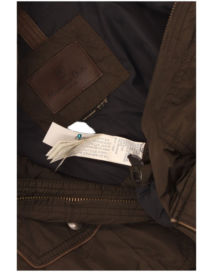MASSIMO DUTTI Muška pomoćna jakna UK 40 Large kaki najlon