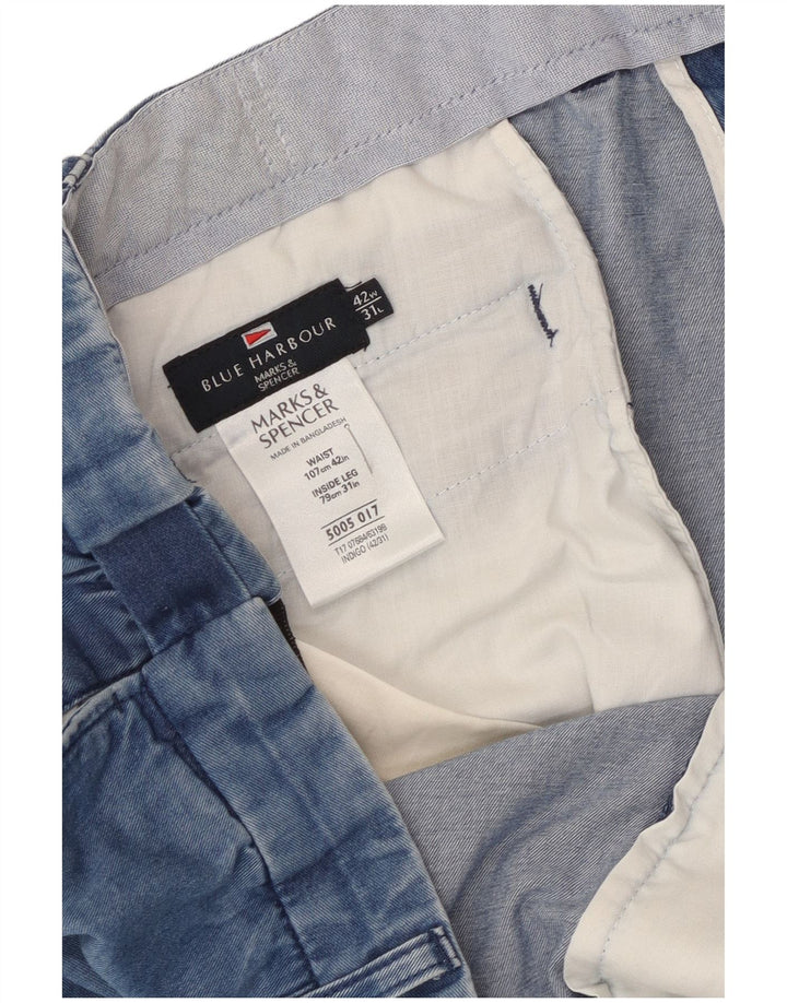 Marks & Spencer muške ravne traperice Blue Harbor W42 L28 plavi pamuk