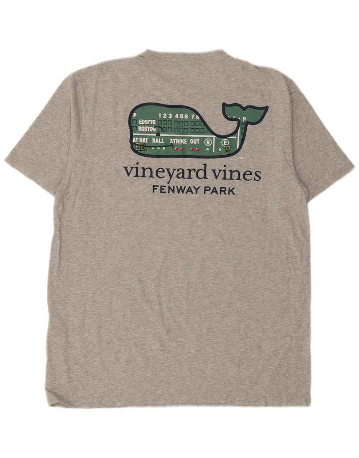 Vineyard Vines Muška majica kratkih rukava srednje sivi pamuk