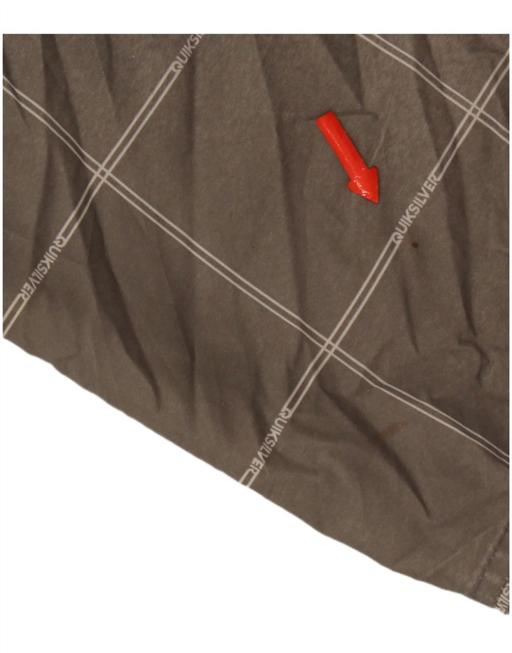 Quiksilver muške chino kratke hlače W34 veliki sivi karirani poliester