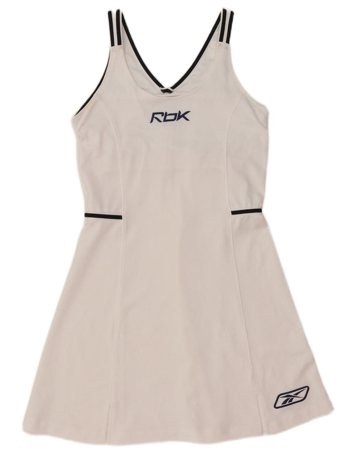 REEBOK ženska teniska haljina s grafičkim motivima UK 10 Mala bijela