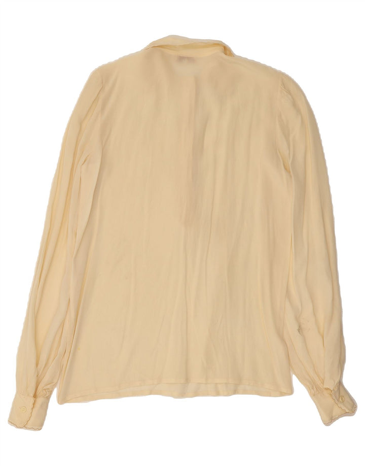 VINTAGE Womens Pullover Shirt Blouse IT 42 Medium Yellow Vintage Vintage and Second-Hand Vintage from Messina Hembry 