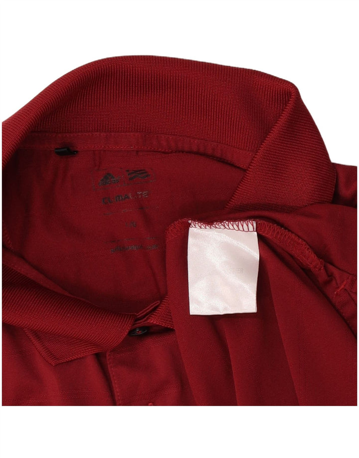Adidas muška polo majica Climalite, veliki bordo prugasti poliester