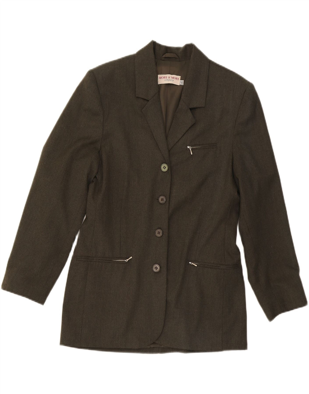 VIŠE I VIŠE Ženska jakna sa 4 gumba, EU 40, srednji kaki poliester