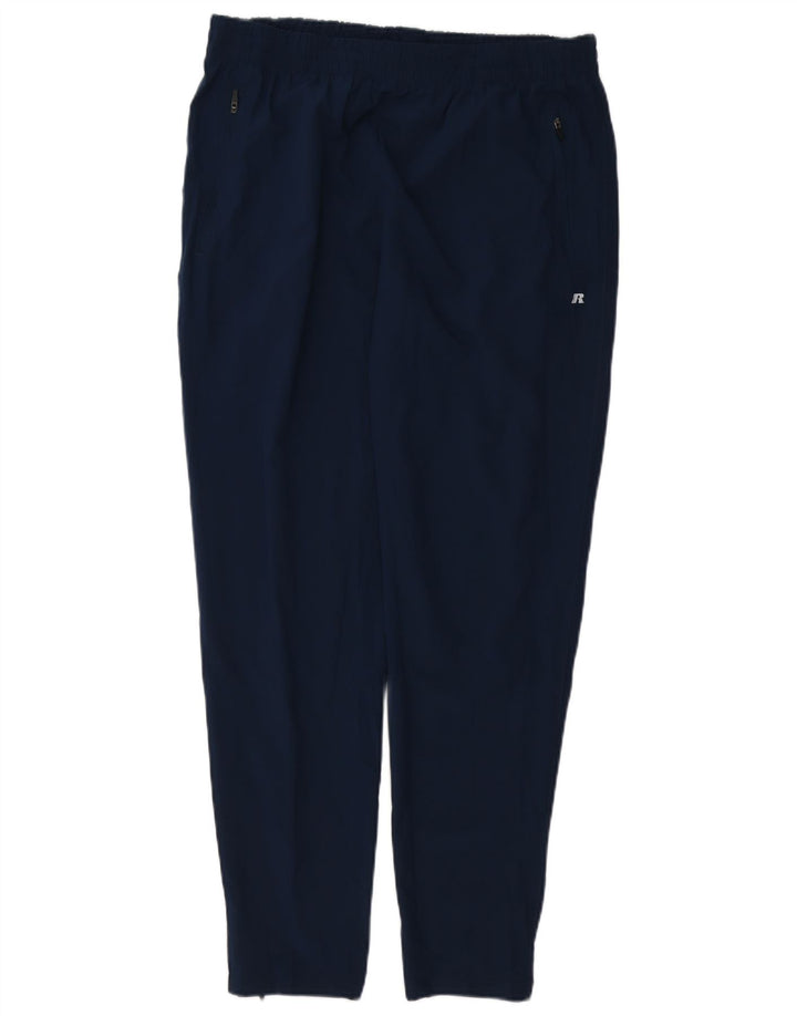 RUSSELL ATHLETIC Mens Dri-Power Tracksuit Trousers Large Navy Blue